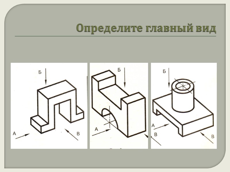 Определите главный вид